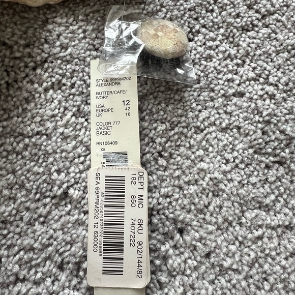 Preston & York Women's butter yellow vintage Plaid Jacket size 12 NWT - Picture 7 of 8